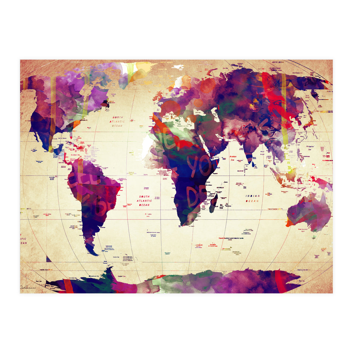 Map Of The World 3 (Print Only)