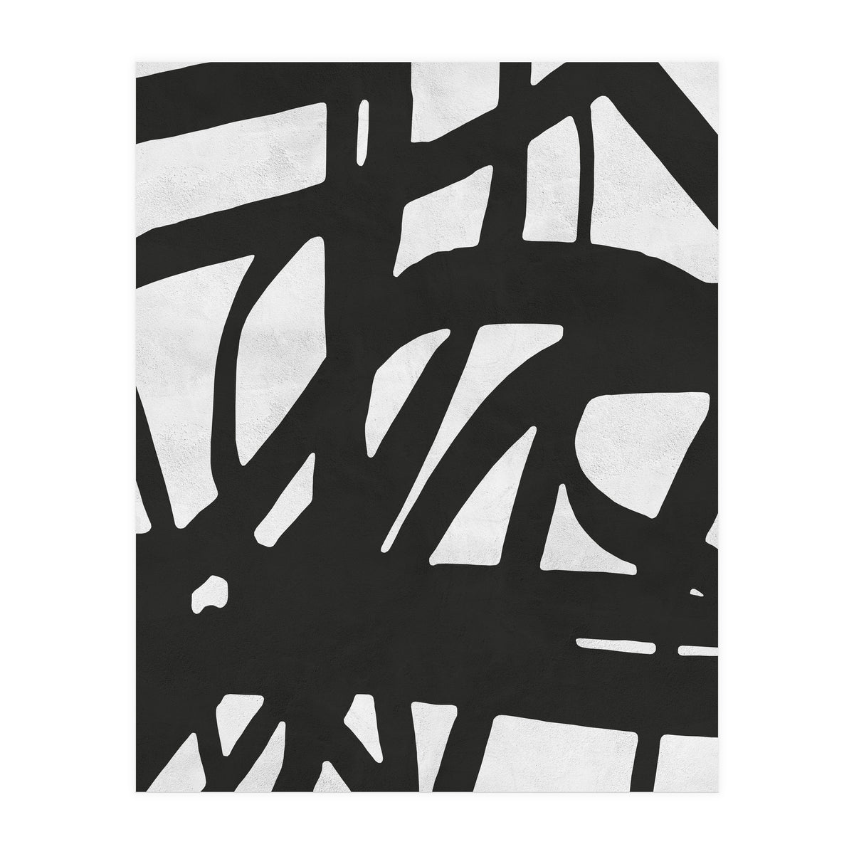Expressionist black and white V (Print Only)