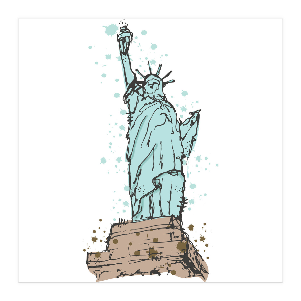 Statue of Liberty Sketch (Print Only)