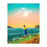Woman With Birds  (Print Only) thumbnail