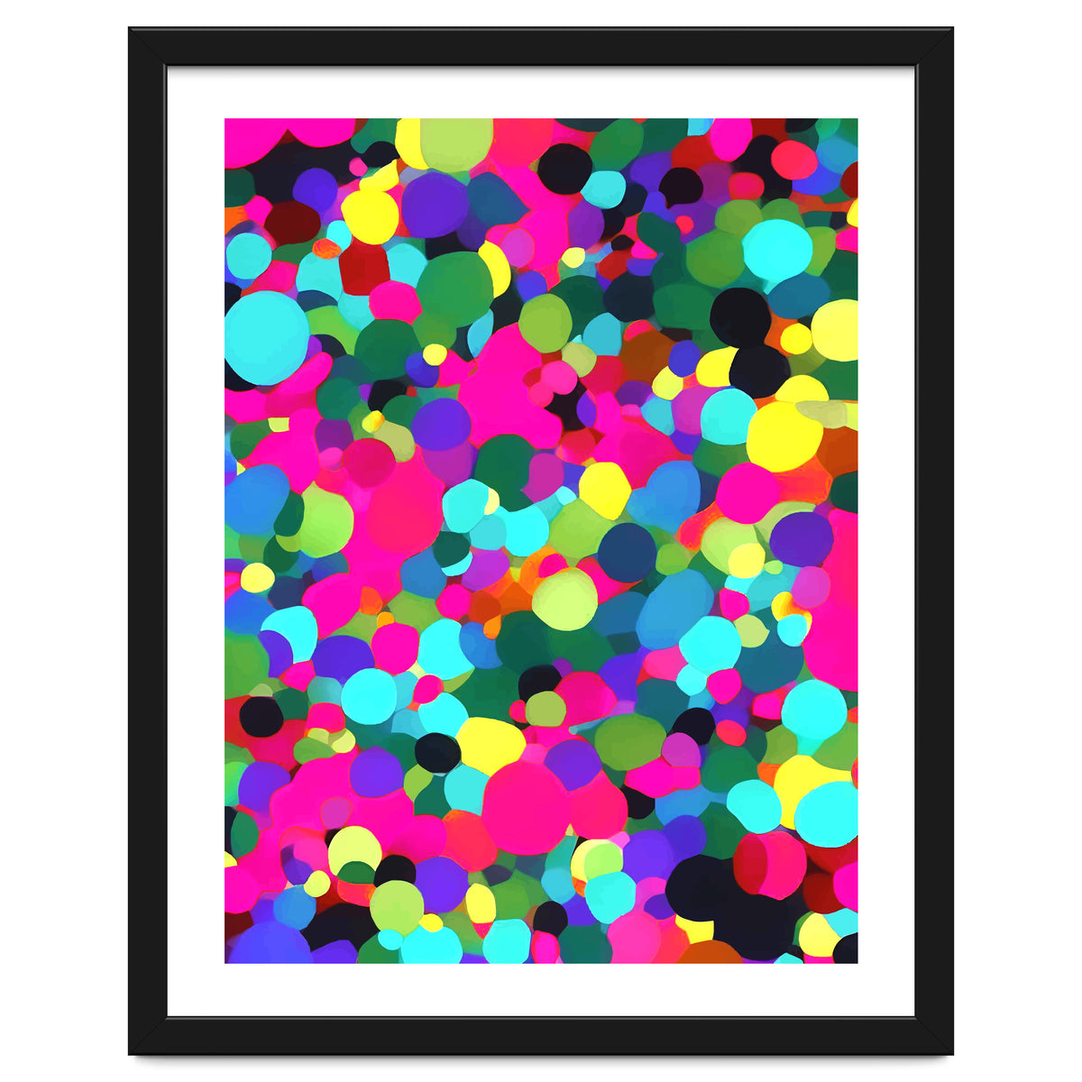 A Mess Of Colors, Eclectic Colorful Water Balloons, Fun Party Confetti Polka Dots Painting