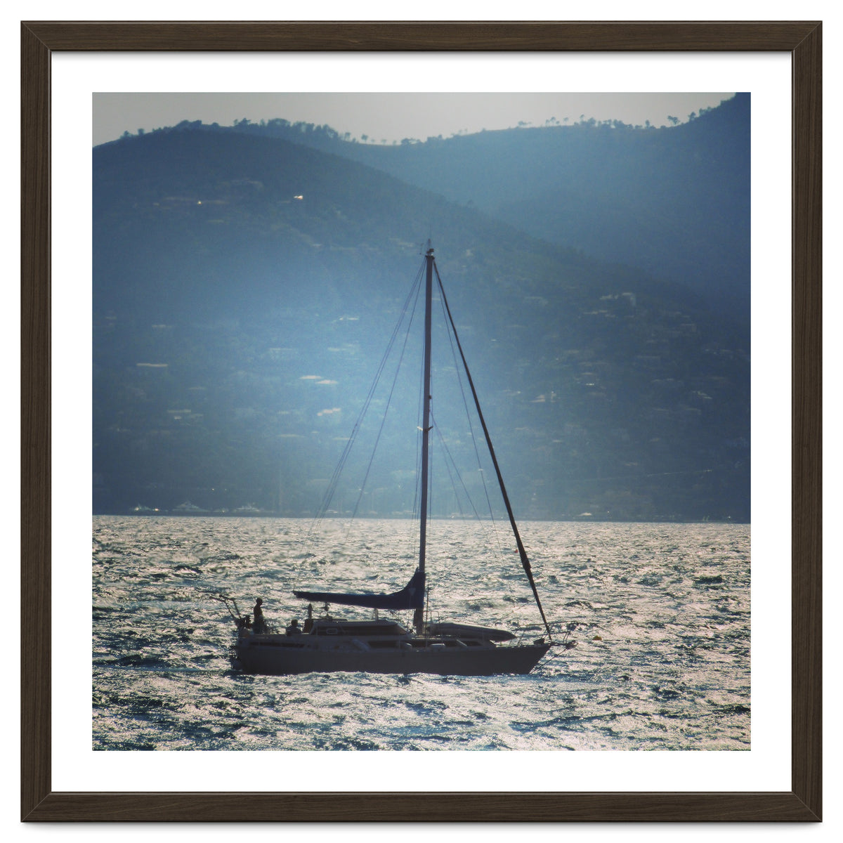 Sailing boat at sunset