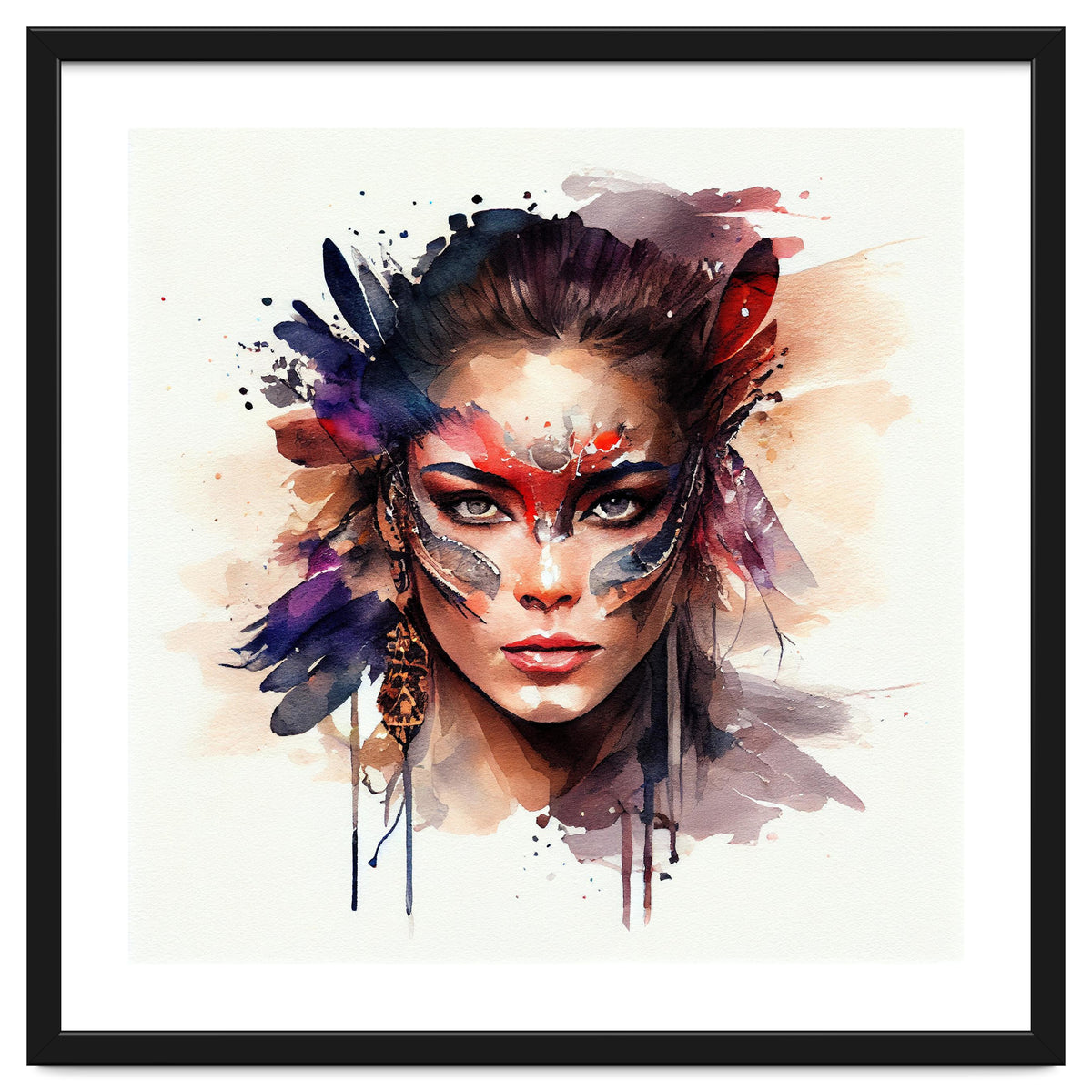 Watercolor Carnival Woman #9