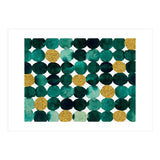 Dots pattern - emerald green and gold (Print Only) thumbnail