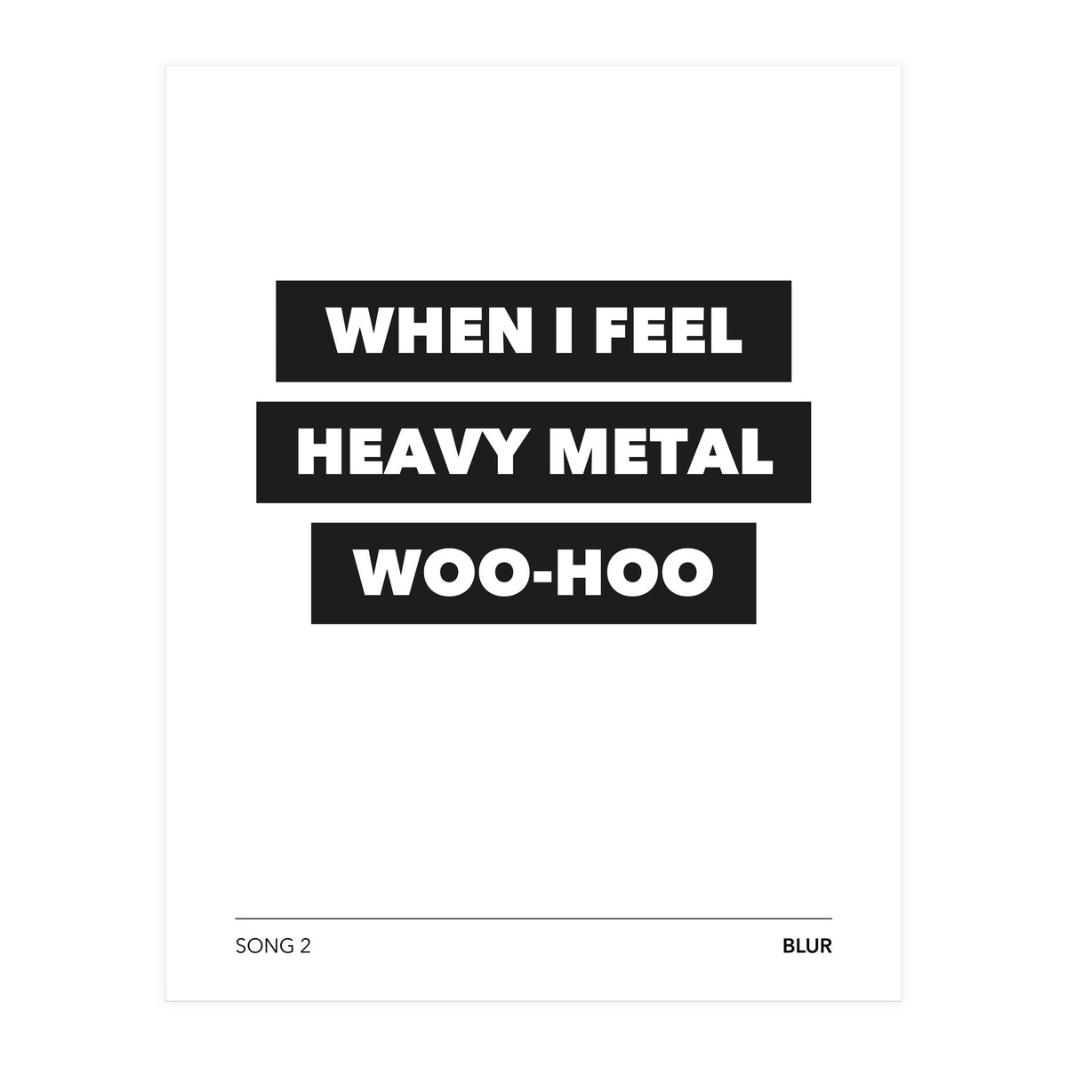 Blur - Song 2 (Print Only)