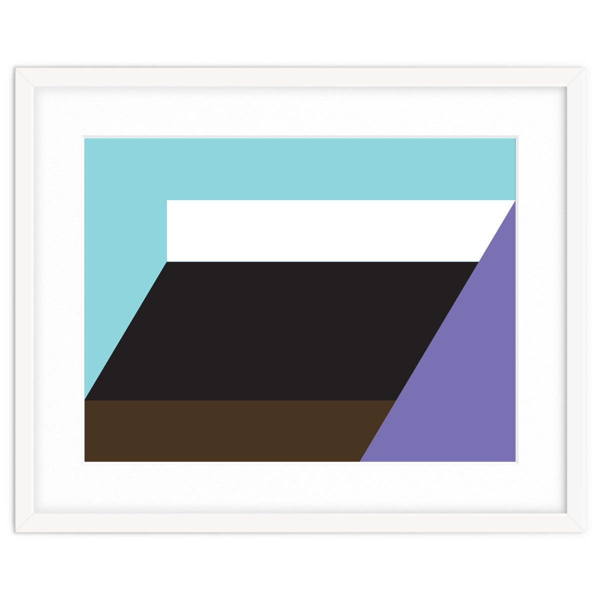 Geometric Shapes No. 34 - purple, blue & black