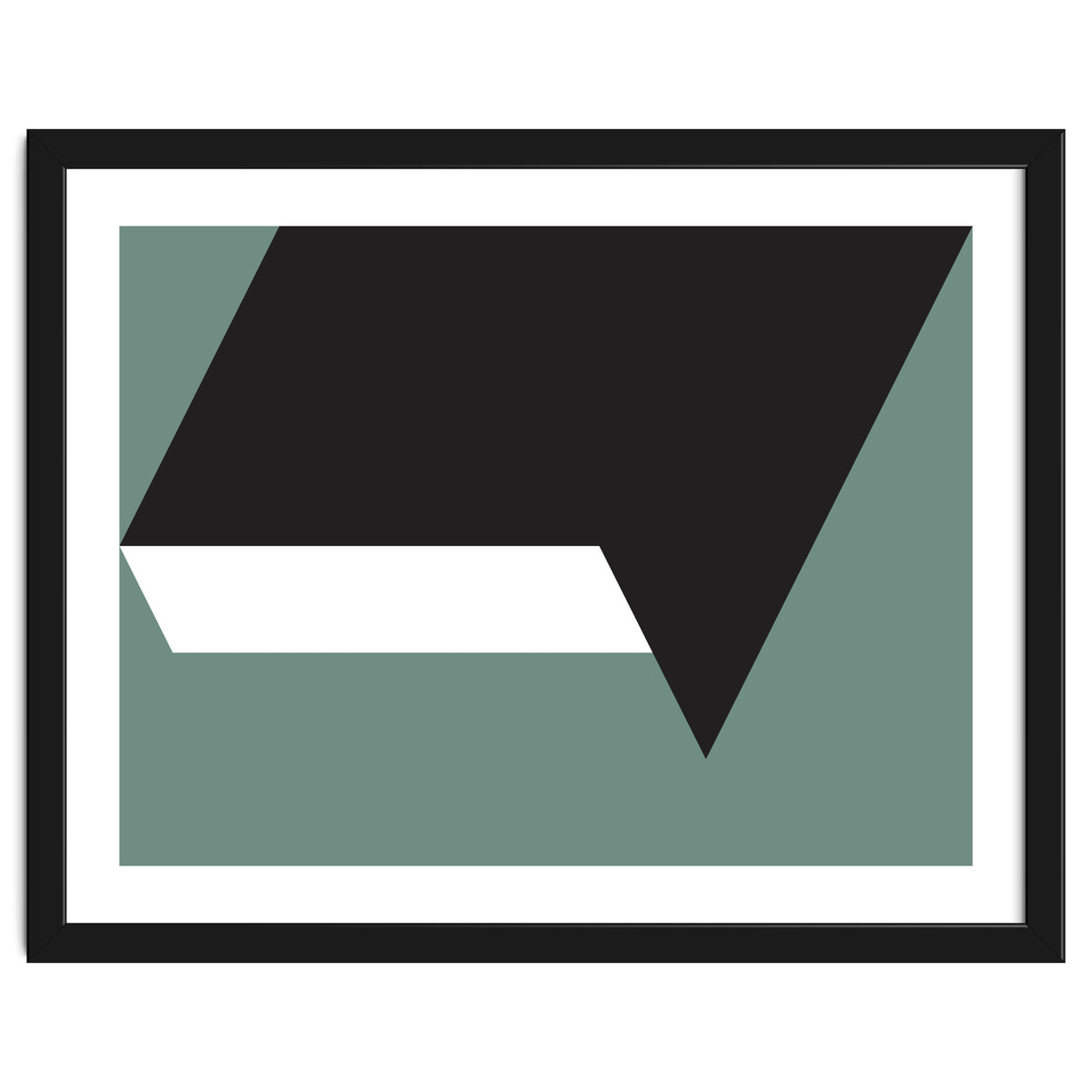 Geometric Shapes No. 85 - black, white & grey