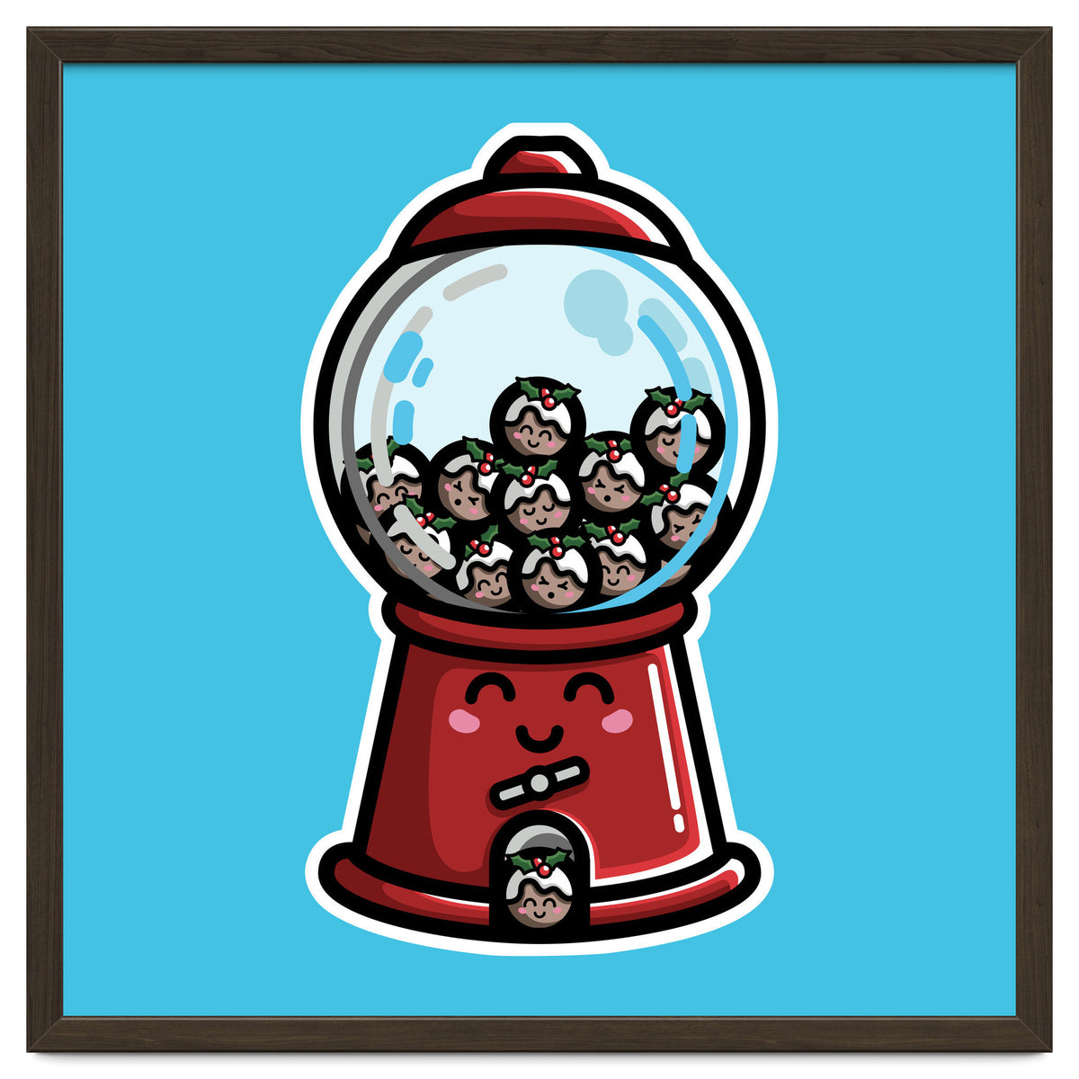 Kawaii Cute Christmas Pudding Gumball Machine