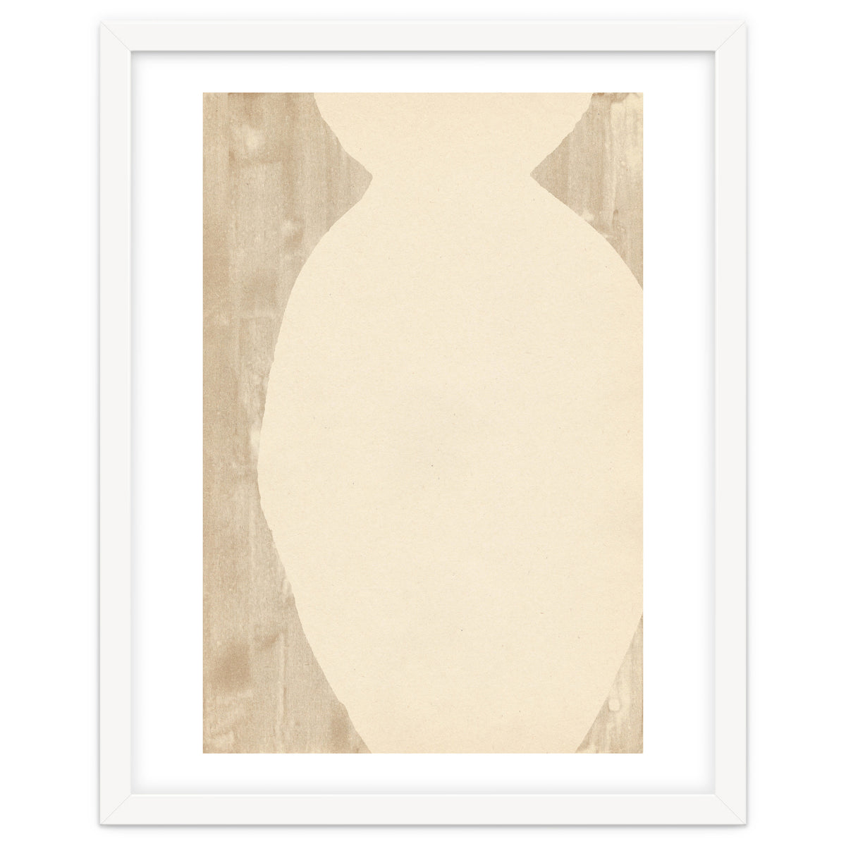 Creame tone vase silhouette