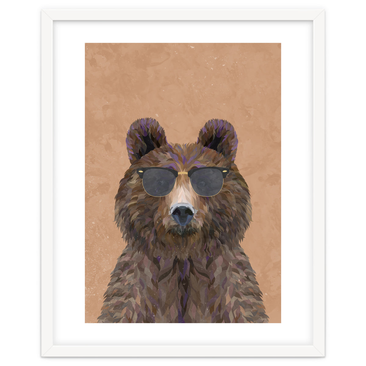 Cool Bear Wearing Sunglasses Portrait