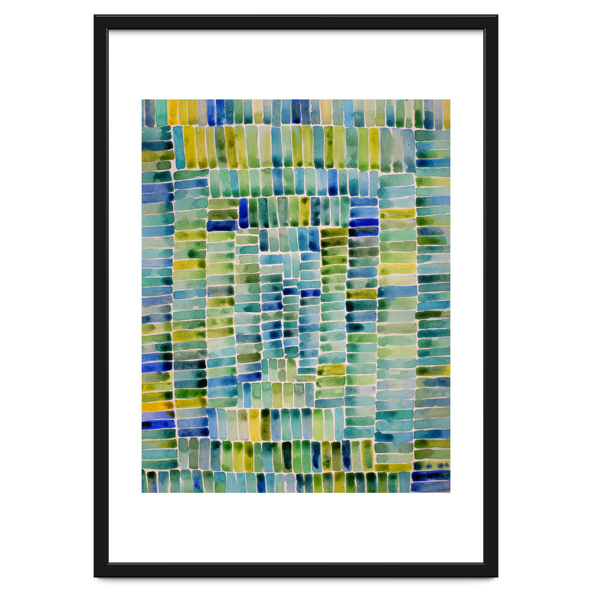 Abstract rectangle pattern in green