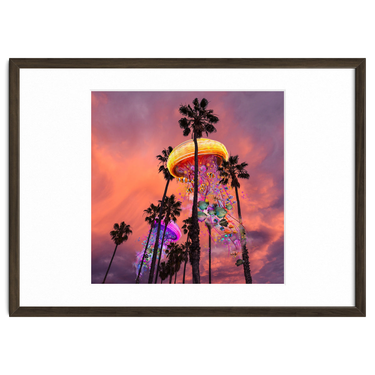 Electric Jellyfish in Palm Trees