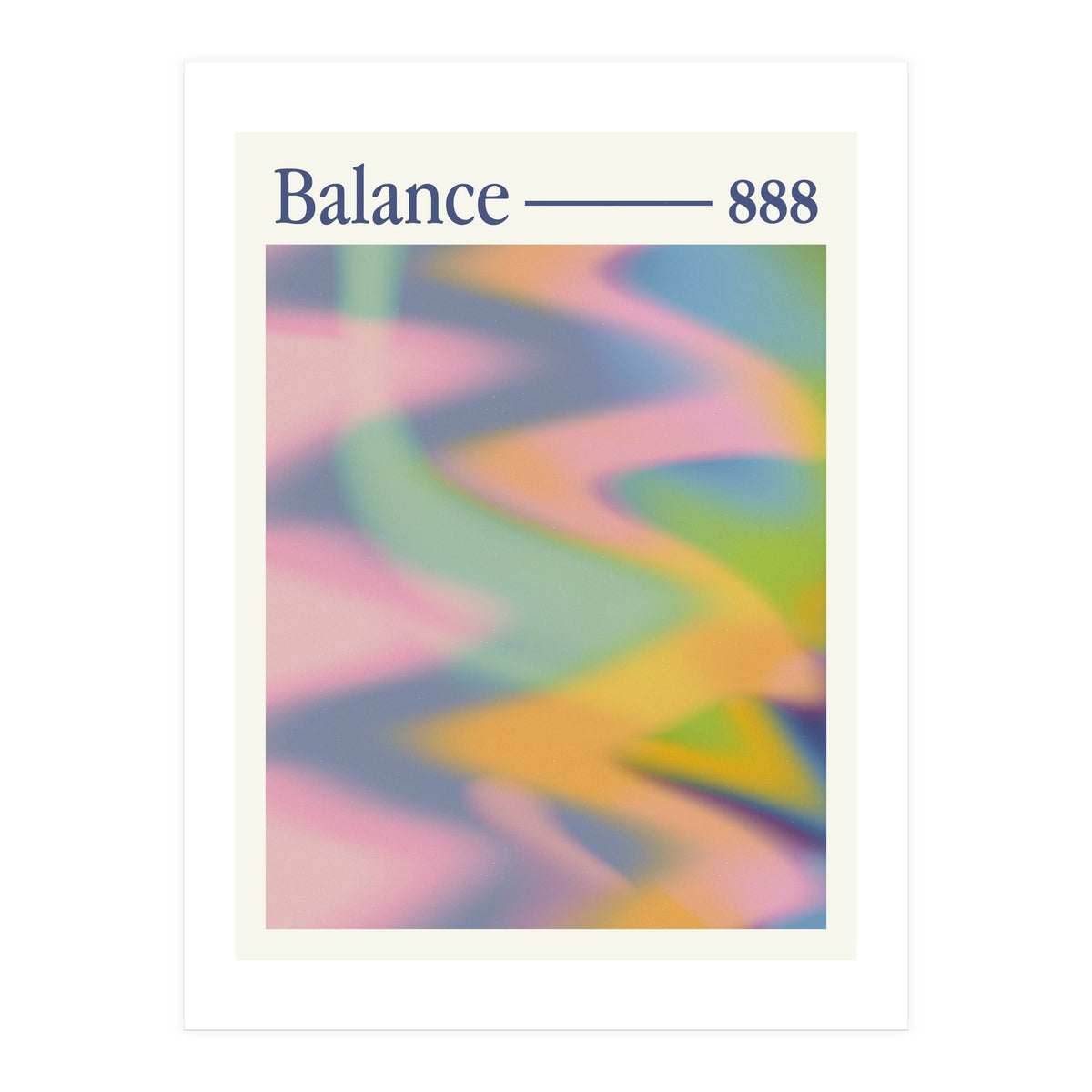 Angel Numbers \\ 888 Balance \\ Color Aura (Print Only)