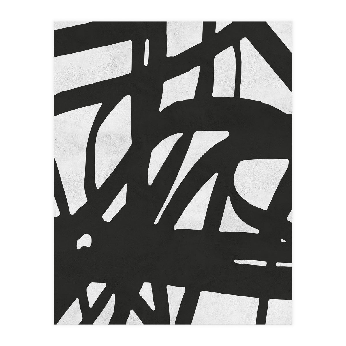 Expressionist black and white V (Print Only)