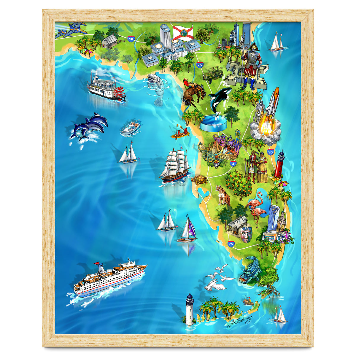 Florida Illustrated Map