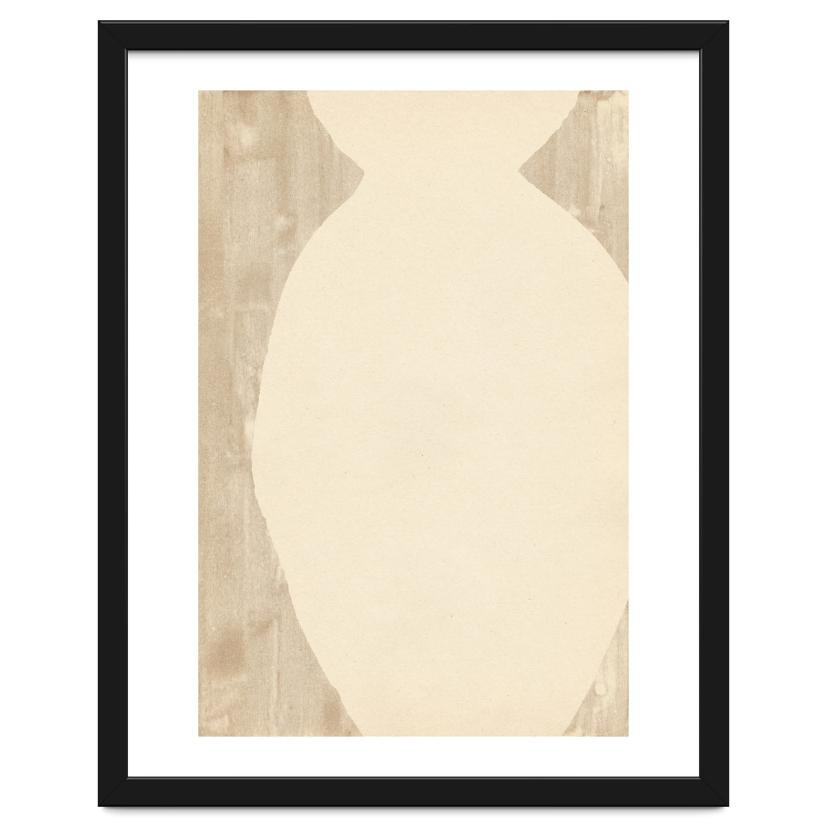 Creame tone vase silhouette