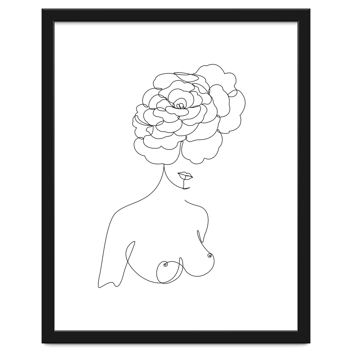 female flower line-b