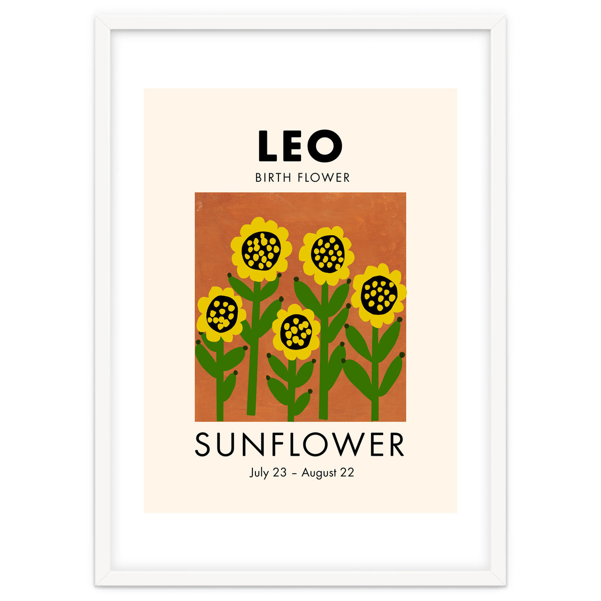 Leo Birth Flower Sunflower