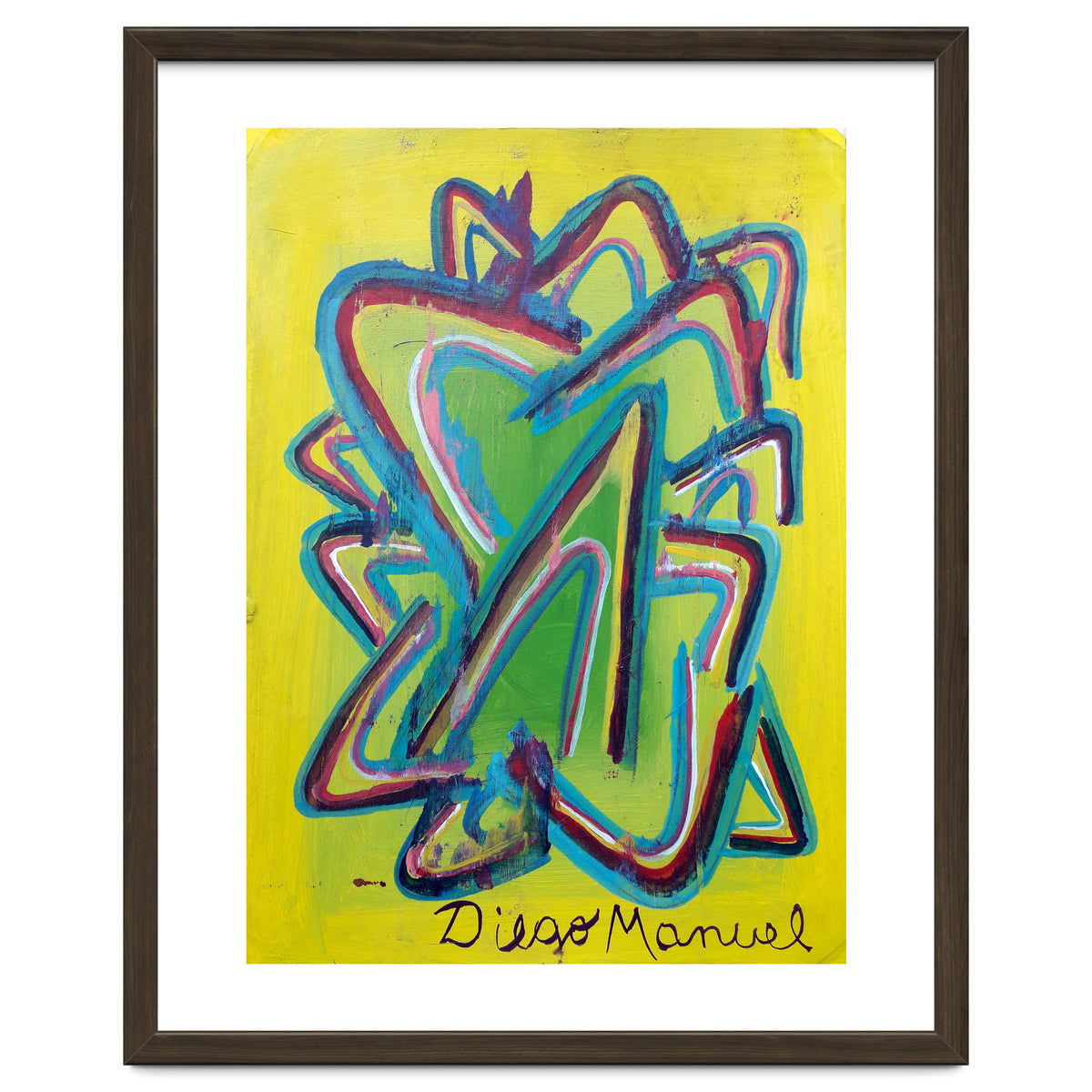 Forma Celeste Sobre Amarillo 2