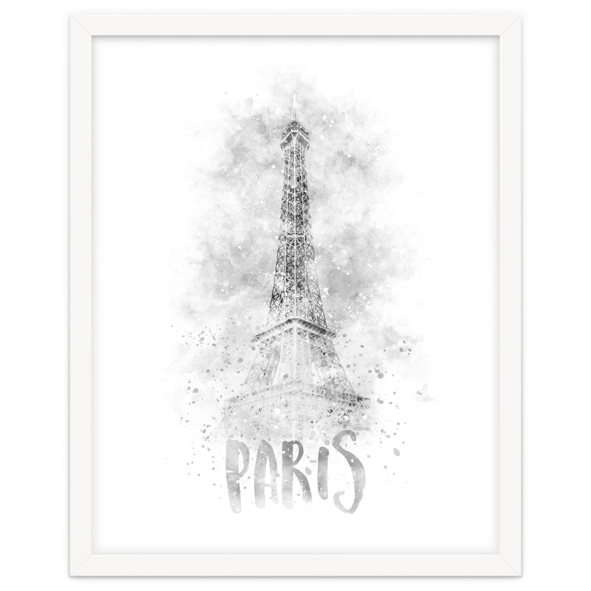 Monochrome Art EIFFEL TOWER | watercolor