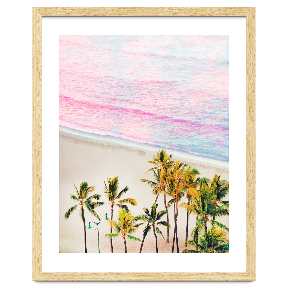Pink Ocean | Dreamy Scenic Tropical Beach Travel | Blush Nature Sea Beach Coconut Trees