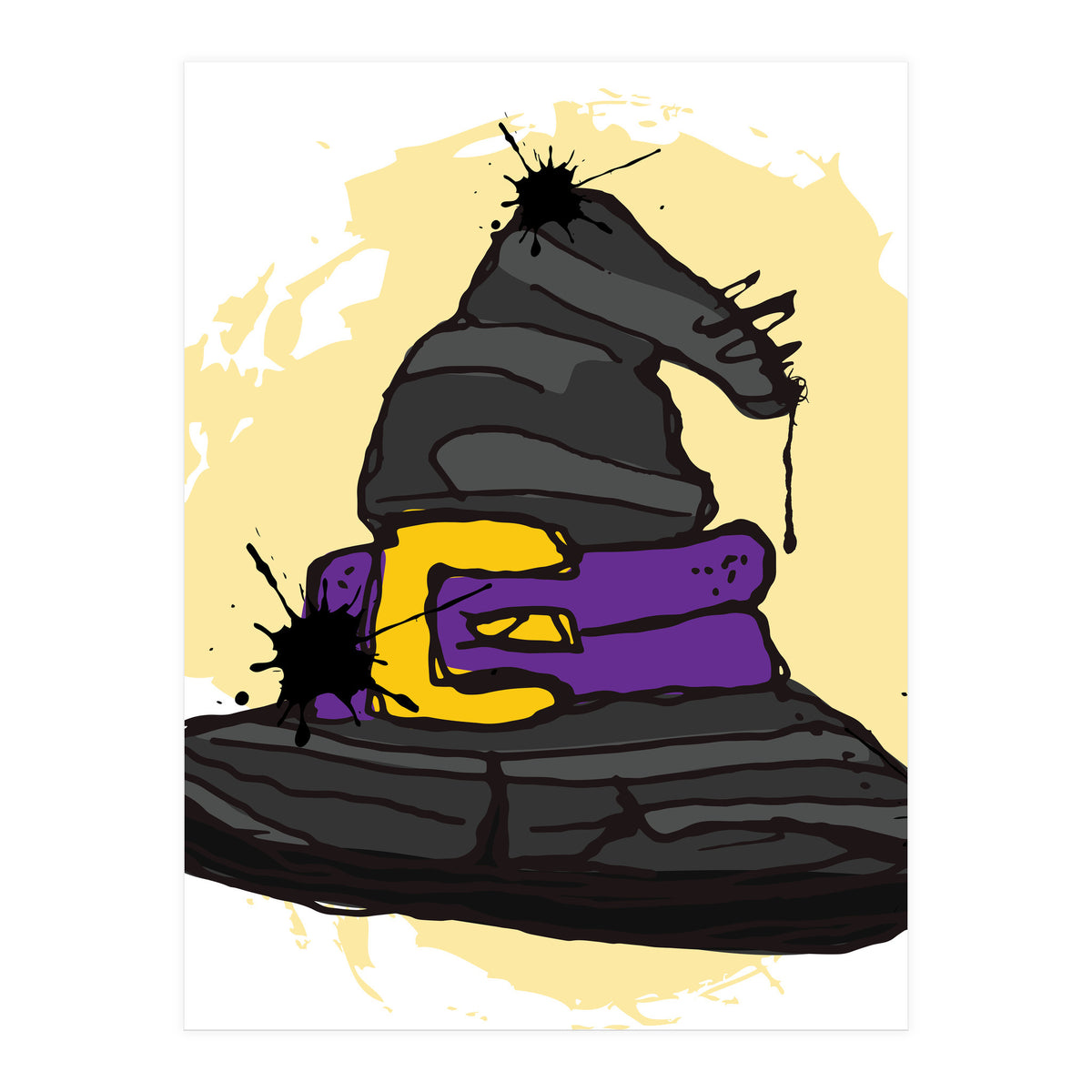 Grey Witch Hat Sketch (Print Only)