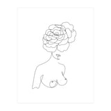 female flower line-b (Print Only) thumbnail