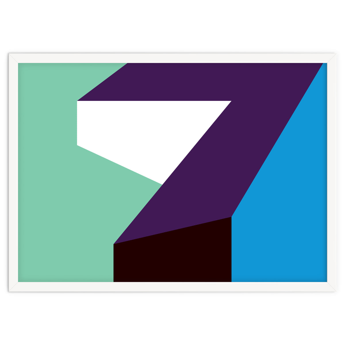 Geometric Shapes No. 60 - purple, mint & purple