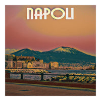 Red Summer Napoli Vesuvio (Print Only)