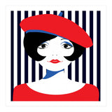 Retro French Young Woman  (Print Only) thumbnail