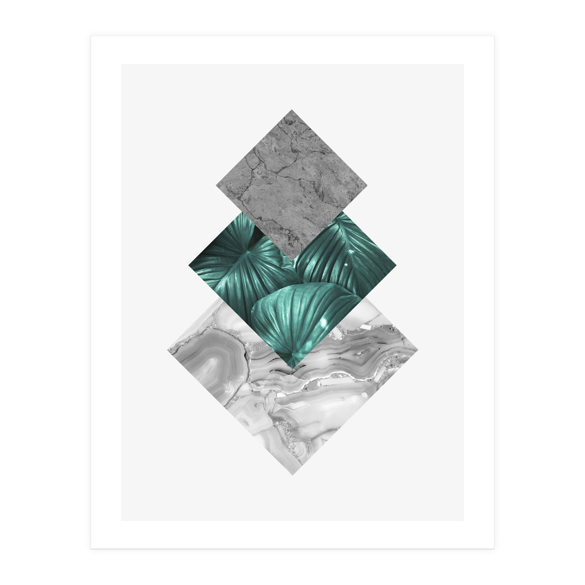 Botanical and geometric V (Print Only)