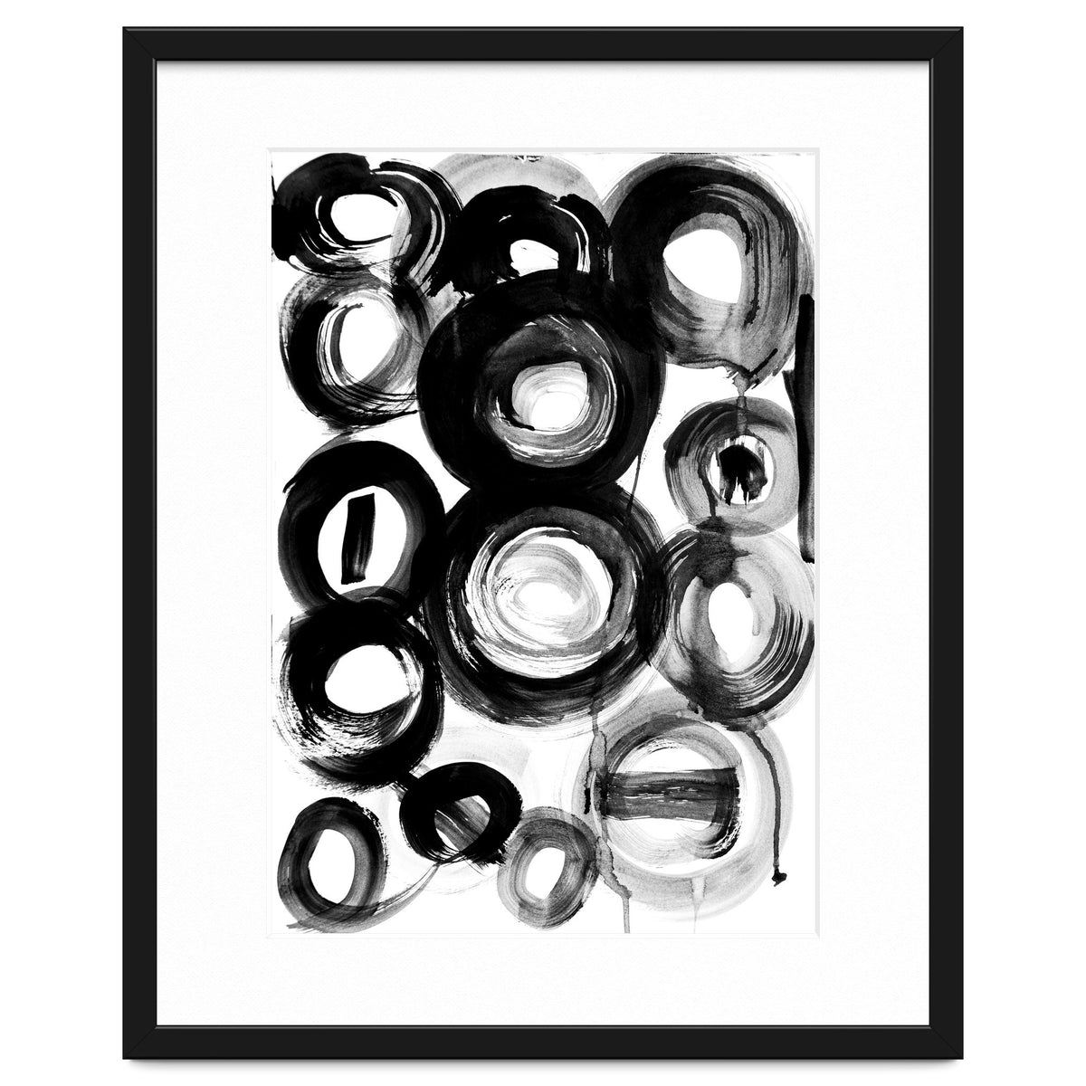 Black and White Ink Circles