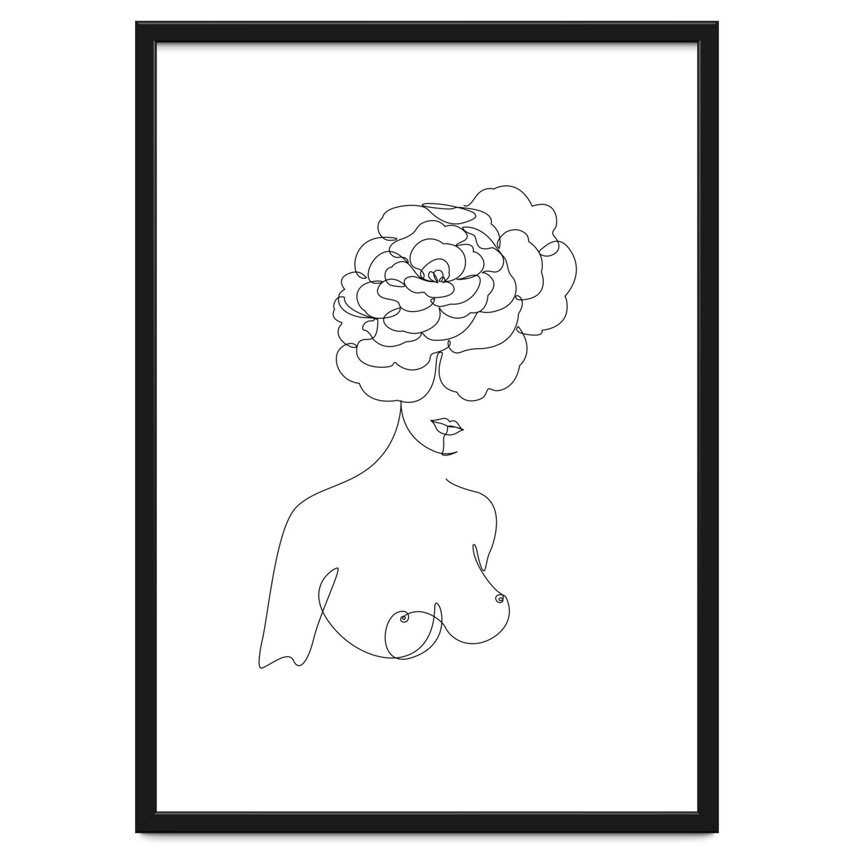 female flower line-b