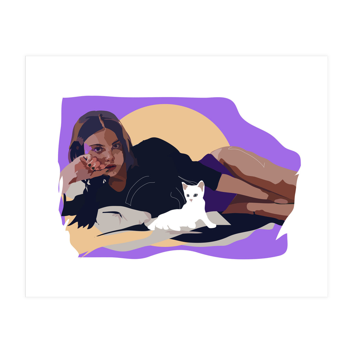 Sunset Kitten (Print Only)