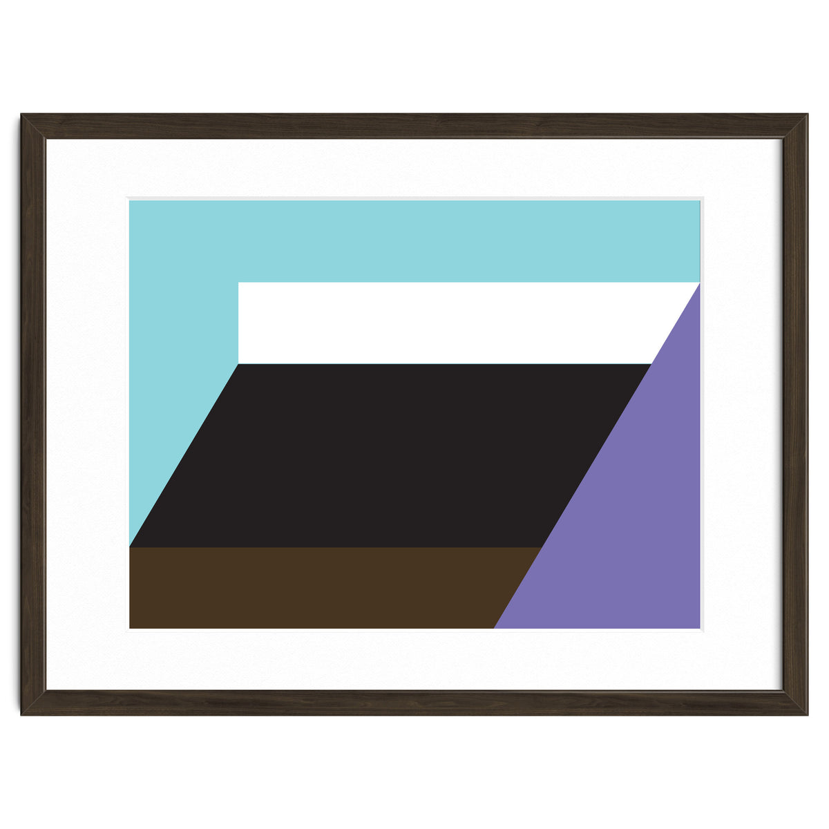 Geometric Shapes No. 34 - purple, blue & black