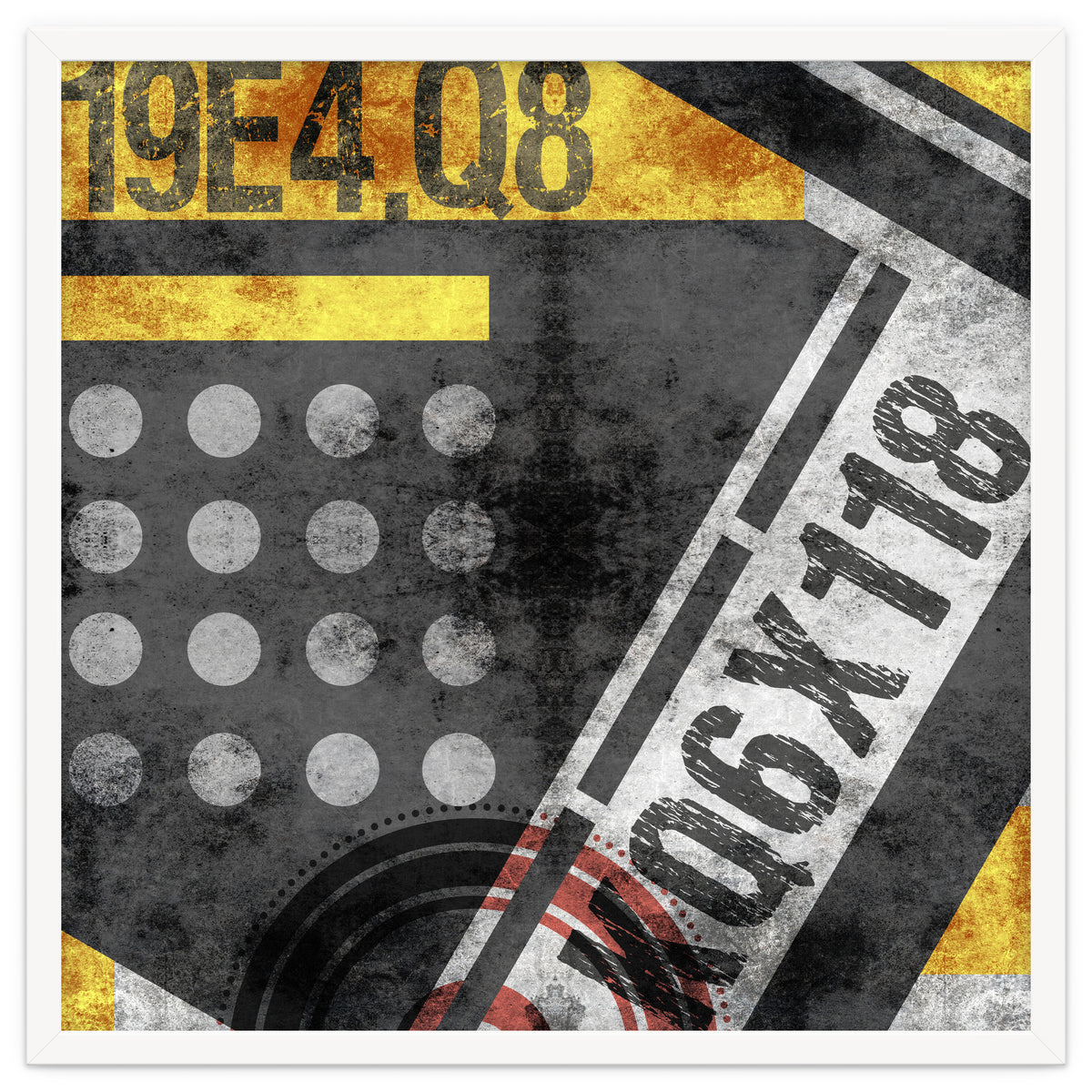 Abstract Industrial Black And Yellow