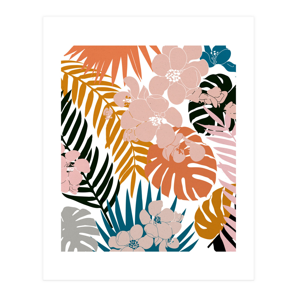 Palms And Bloom (Print Only)