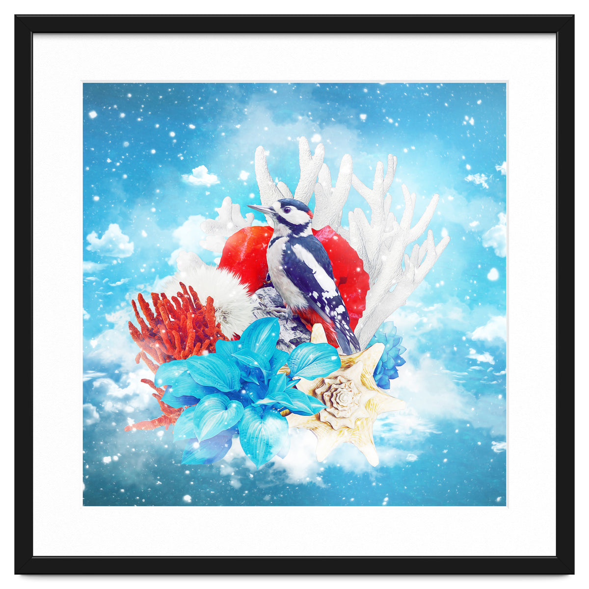 Floral Woodpecker In Winter