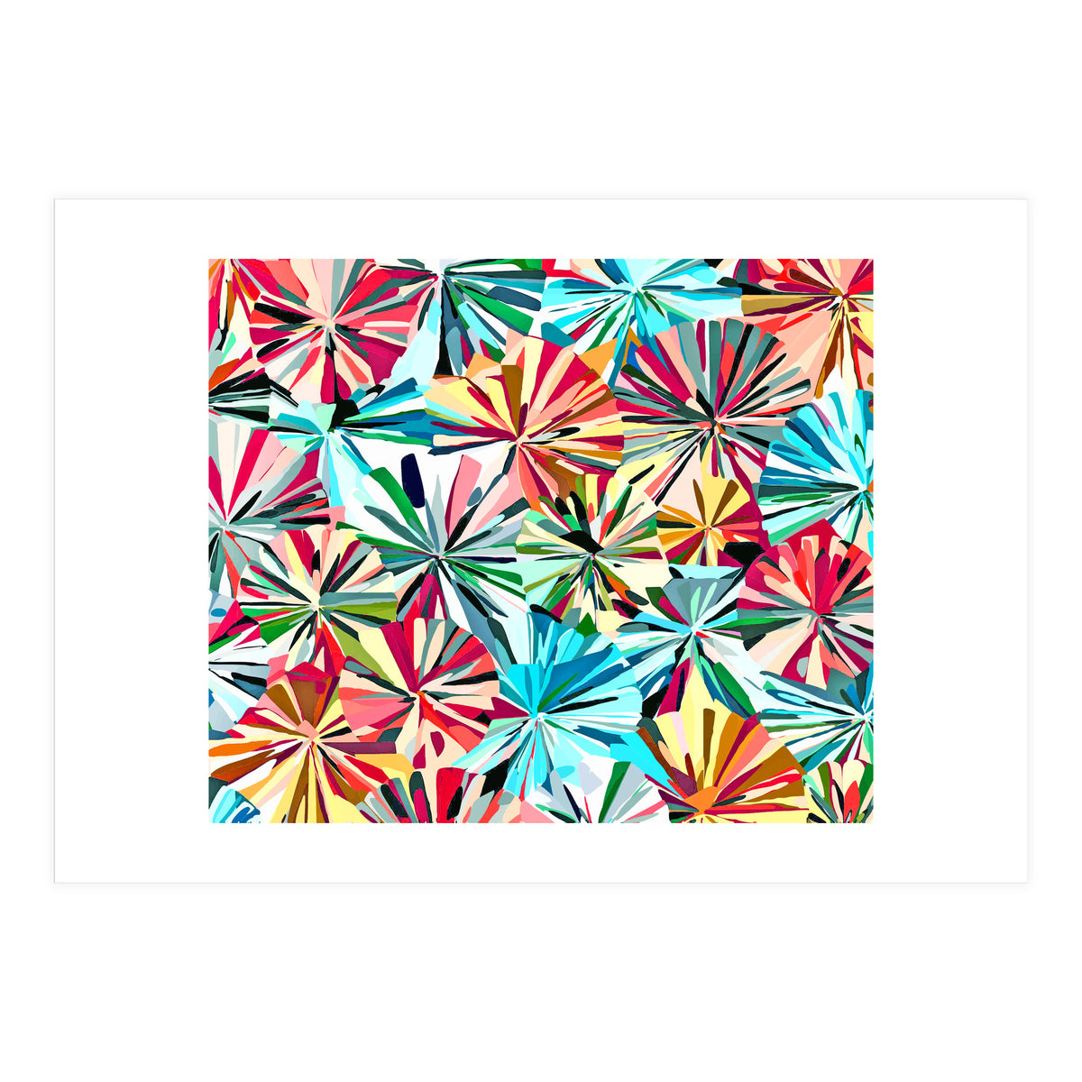 Paper Fans Abstract (Print Only)