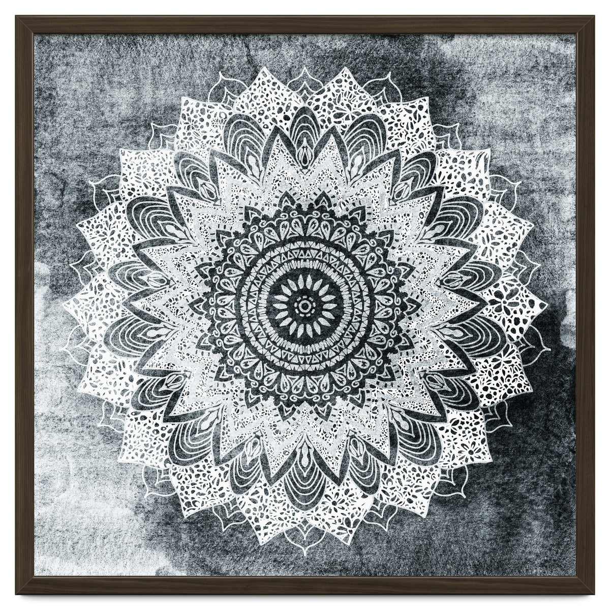 Bohochic Mandala In Gray