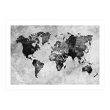 black and white world map (Print Only) thumbnail