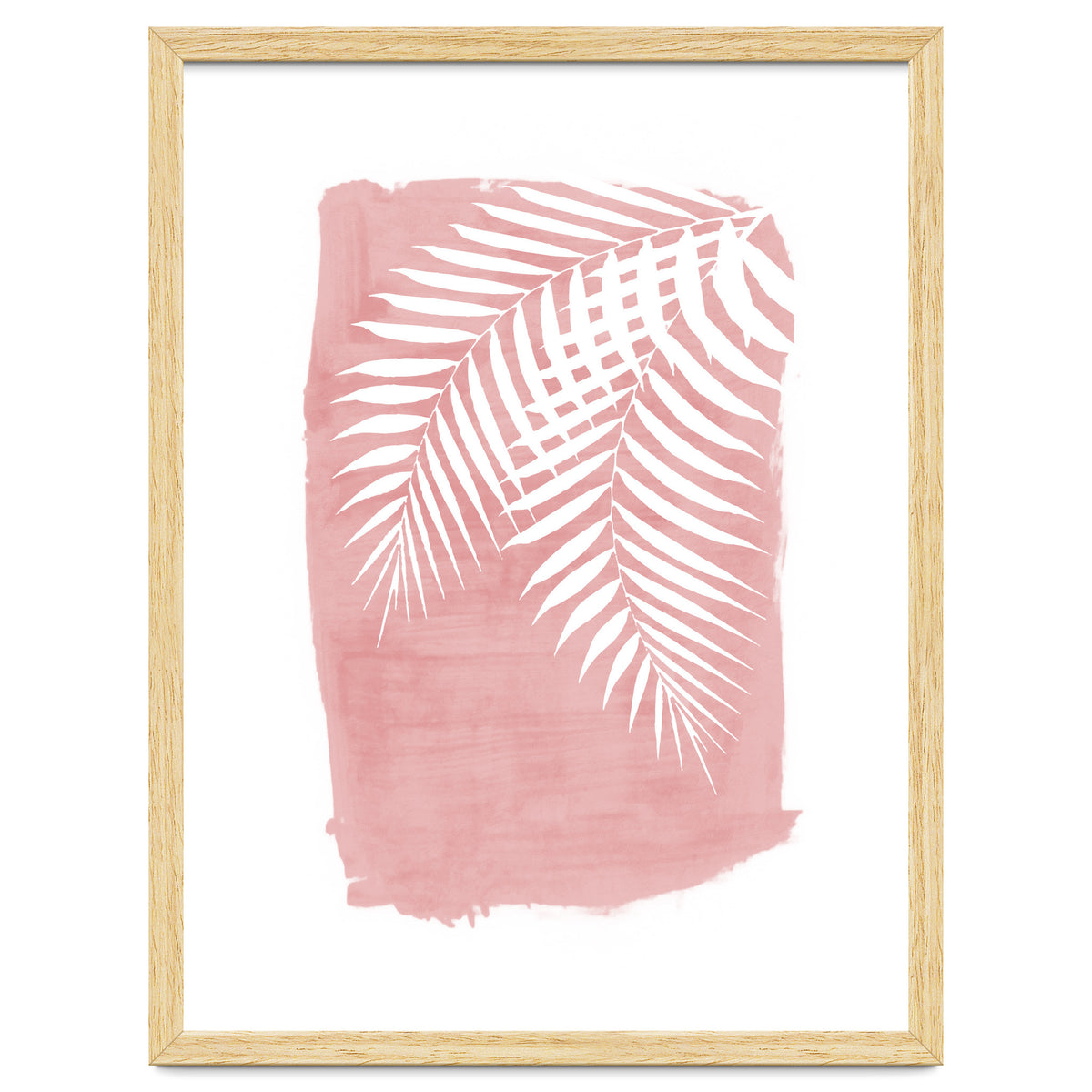 Palm Leaves On Pink