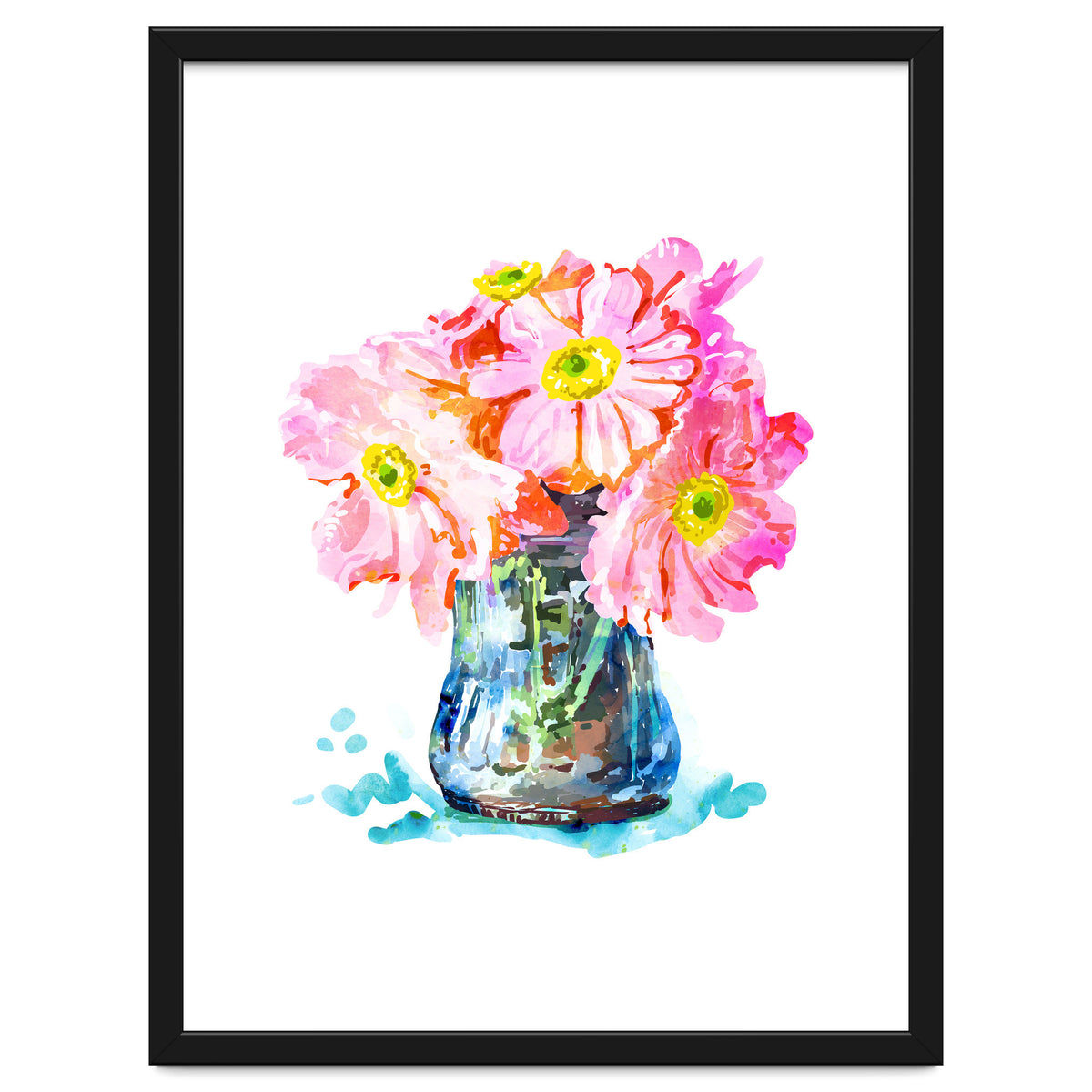Watercolor Flower Pot