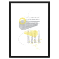 Watercolor Shapes No. 3 | Illuminating Yellow & Ultimate Grey