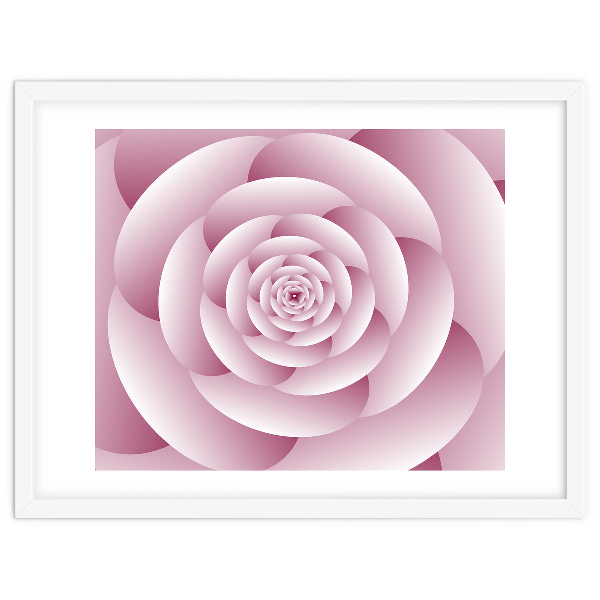 Abstract Rose Spiral 3D Art