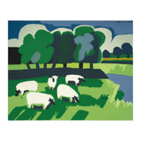 Sheep In A Field Impressionist Landscape (Print Only) thumbnail