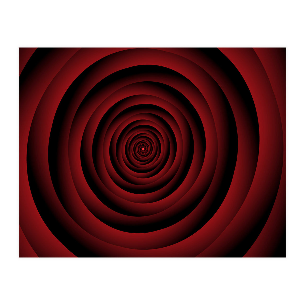 Abstract Concentric Spiral Circles (Print Only)