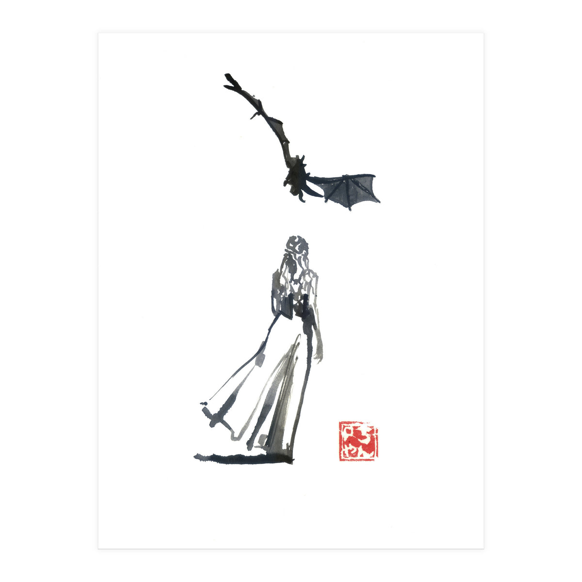 daenerys targaryen and the dragon (Print Only)