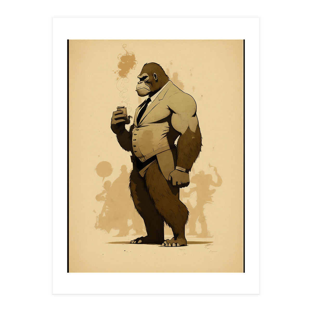 Gorilla Comic Fashion Sketch (Print Only)