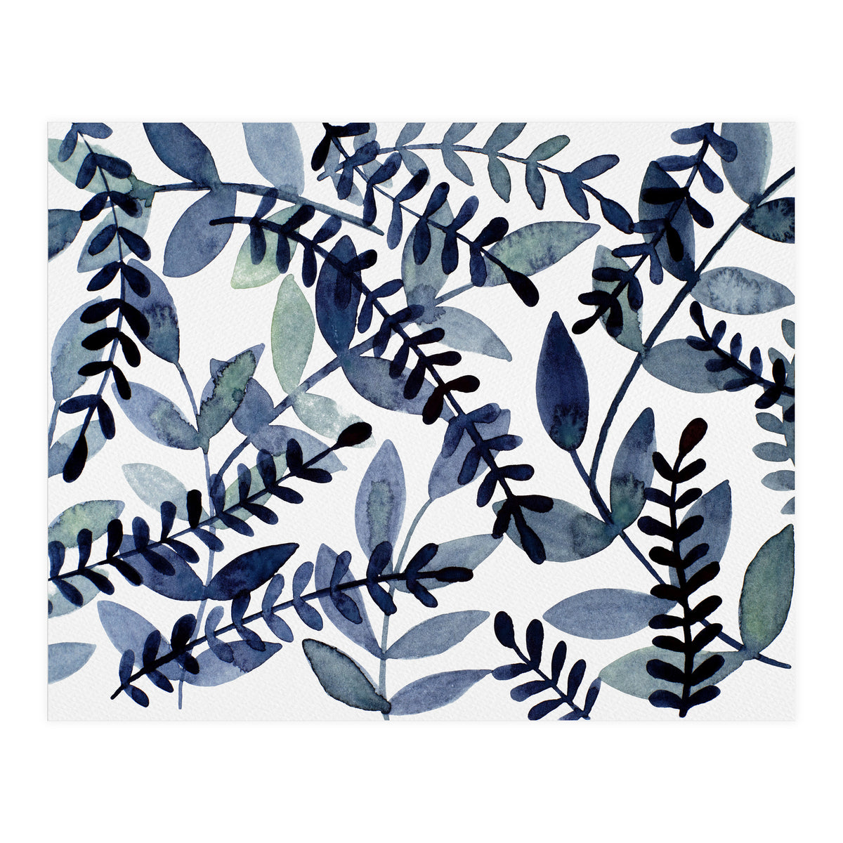 Simple indigo branches (Print Only)